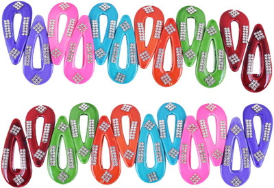 

Fashion Air Women's 24 pc Multicolor Baby Girl Tic Tac Hair Clip Combo Set Tic Tac Clip(Multicolor)