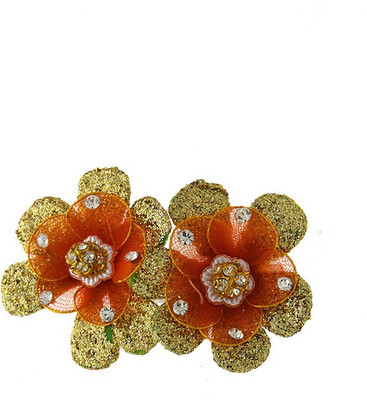 

Anuradha Art Jewellery French Roll Braid Extension(Orange)