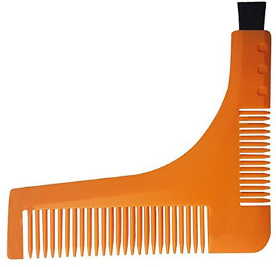 

Confidence Premium Quality Beard Shaper Comb With Small Brush For Men (Orange)