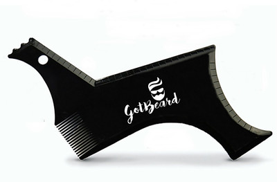 

McBeard(Pro All in One Beard Shaping Template Tool & Beard Comb.Premium Quality, Ideal for Straight & Curve Cut,Goatee,Sideburns & Neckline.)