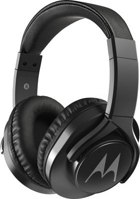 Motorola Pulse 3 Max with Google Assistant Wired Headset(Black, On the Ear)