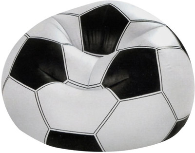 

Kiditos Beanless Bag Sports Fan Inflatable Sofa/ Chair(White)