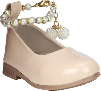 

BUCKLED UP Girls Slip on Ballerinas(Beige, Nude