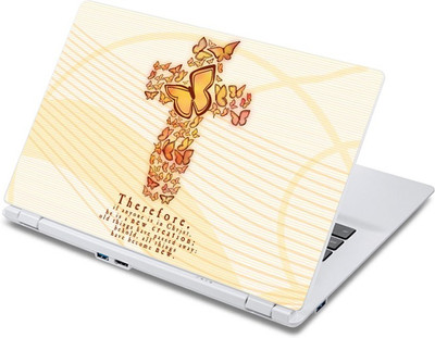 

ezyPRNT Butterflies on crucifix (13 to 13.9 inch) Vinyl Laptop Decal 13