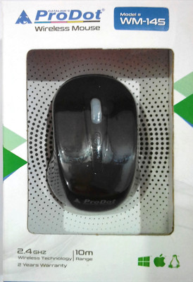 

ProDot WM-145 Wireless Optical Gaming Mouse(2.4GHz Wireless, USB 2.0, Black)