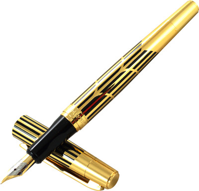 

Dikawen Designer Series Golden and Black Royale Collection Fountain Pen