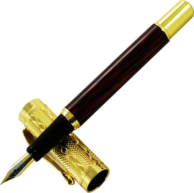 

Auteur Signature Collection Designer Metallic Marble Finish Wine Colour Fountain Pen