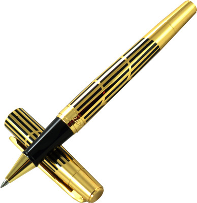 

Dikawen Designer Series Golden and Black Royale Collection Roller Ball Pen