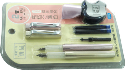 

Auteur Pen Gift Set With Ink Pot, One Converter Pump & One Cartridge Pen In Blister Pack Fountain Pen