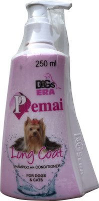 

DogsEra Premai Long Coat Shampoo with Conditioner Allergy Relief, Anti-dandruff, Anti-fungal, Anti-itching, Anti-microbial, Anti-parasitic, Conditioning, Flea and Tick, Hypoallergenic, Whitening and Color Enhancing Glycerol Dog Shampoo(250 ml)