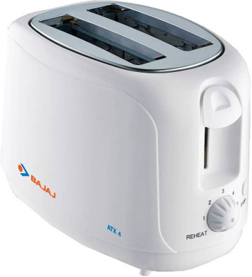BAJAJ ATX4 750 W Pop Up Toaster(White)