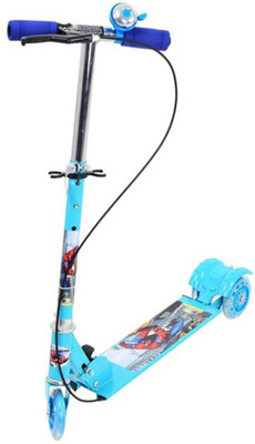 

P17 collection scooter 3 wheel metal floding with led lights,Hand brake and bell (blue) Manual Scooter Manual scooter Scooter(Blue)