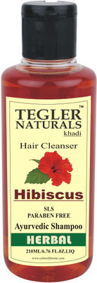 

Tegler Naturals Khadi Hibiscus Herbal Shampoo (210ml) -(SLS-Paraben Free)(210 ml)