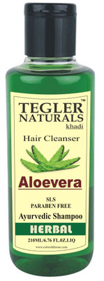 

Tegler Naturals Khadi Aloevera Herbal Shampoo (210ml) -(SLS-Paraben Free)(210 ml)