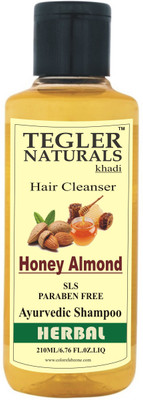 

Tegler Naturals Khadi Honey Almond Oil Herbal Shampoo (210ml) -(SLS-Paraben Free)(210 ml)