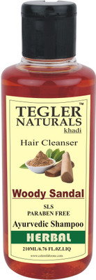 

Tegler Naturals Woody sandal Shampoo (210ml) -(SLS-Paraben Free)(211 ml)
