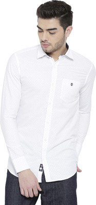 DUKE Men Solid Casual White Shirt