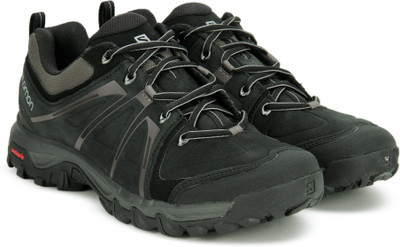 

Salomon Evasion Leather Hiking & Trekking Shoes For Men(Black, Black/autobahn/pewter