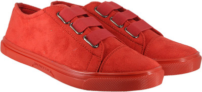 

LeatherKraft Men's Sneakers For Men(Red
