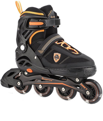 

QUANTICO With PU Flashing Wheel & 1 Year warranty In-line Skates - Size 3.5-5.5 UK(Multicolor), Orange