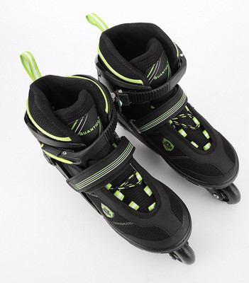 

QUANTICO With PU Flashing Wheel & 1 Year warranty In-line Skates - Size 6.5-8 UK(Multicolor), Green