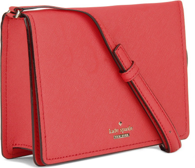 

Kate Spade Women Casual Red Genuine Leather Sling Bag