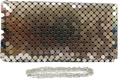 

Panache Women Evening/Party Brown Beads, Cotton Clutch