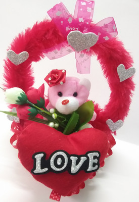 

Aparshi Valentine gift stuffed soft teddybear love showpiece BKT04_1 - 30 cm(Red)