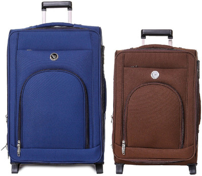 

emblem METRO  20INCH BLUE BROWN Expandable Check-in Luggage -  inch(Multicolor