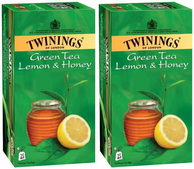 

Twinings Green Tea Lemon and Honey, 25 Tea Bags - (Pack of 2) Lemon, Honey Green Tea Bags(25 g, Box)