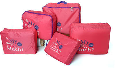 

ShopyBucket 5 Pieces Travel Organizer Storage Kit (Pack of 5) Travel Toiletry Kit(Pink)