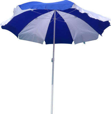 

Pepper Agro Garden Umbrella Outdoor use Ideal for beach/lawn/marketing/sun protection Blue and white 5.5 feet Umbrella(Blue, White)