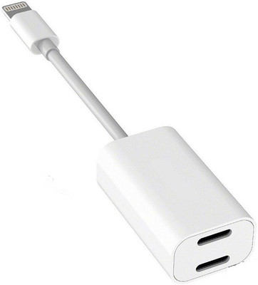 

Freya Y Cable Double Lightning Jacks FOR 7 / 7 PLUS LIGHTNING CABLE USB Adapter(White)