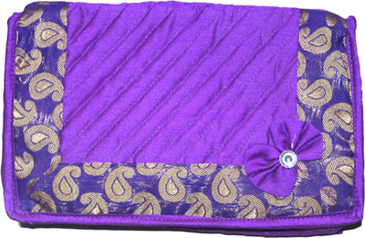 

ShopyBucket Good Looking & Very Attractive Bow Heavy Quilted Fabric Jewellery Organizer Box Jewellery, Makeup Vanity Box(Purple)