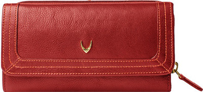 

Hidesign Women Red Genuine Leather Wallet(15 Card Slots)