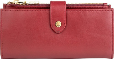 

Hidesign Women Casual Red Genuine Leather Wallet(21 Card Slots)