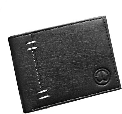 

SA Enterprises Men Black Artificial Leather Wallet(3 Card Slots)