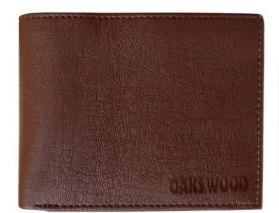 

Oaks Wood Men Brown Artificial Leather Wallet(9 Card Slots)