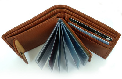 

Oaks Wood Boys Tan Artificial Leather Wallet(10 Card Slots)