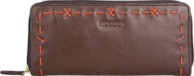 

Hidesign Women Brown Genuine Leather Wallet(8 Card Slots)