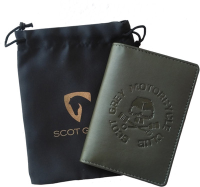 

Royal Scot Grey Men Green Artificial Leather Document Holder(4 Card Slots), Olive green