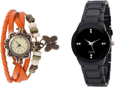 

PMAX IIK BLACK AND BUTTERFLY ORANGE STUDENT FOR Watch - For Women