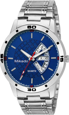 

Mikado 9001 Blue dial Metal Chain day and date functional watch for Men's and Boy's Watch - For Men