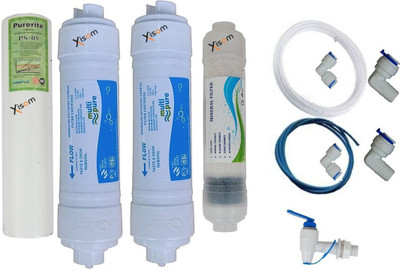 

XISOM Original Multi-Pure Carbon/Sediment Filters Set With Elbow +9"Mineral +Tap+Spun+Pipe Used In All Type Of R.o Water Purifier Solid Filter Cartridge(0.5, Pack of 12)