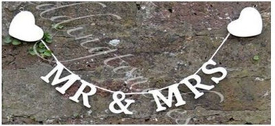 

Party Anthem “MR & MRS” Cutout Banner – White Banner(10 ft, Pack of 1)