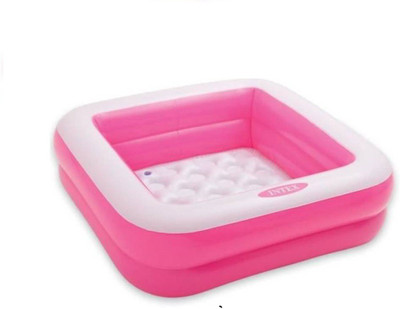 

KT BROTHERS Square Baby Bath Tub green Inflatable Pool(Pink)
