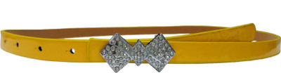 

FILMAX® ORIGINALS Women Casual, Formal, Party Yellow Texas Leatherite Belt, Musterd