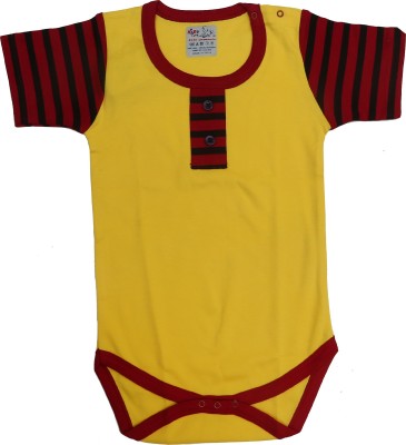 KABOOS Baby Boys & Baby Girls yellow / red Bodysuit