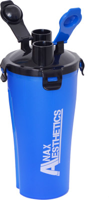 

Anax Aesthetics Ultra Blue Dual Hercules Shaker 700ml 700 ml Shaker(Pack of 1, Blue, Black, White), Black;blue;white