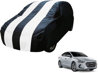 MOCKHE Car Cover For Hyundai Elantra (Without Mirror Pockets)(Blue, White)